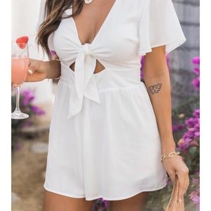 Pinky Lily white romper